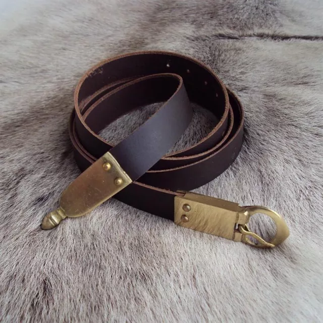 Norman Design Leather Long Belt - Ideal For Re-Enactment Costume LARP & Stage