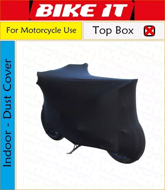 Bikeit Indoor Motorcycle Stretch Dust Cover Medium No Topbox Fits Upto 400cc