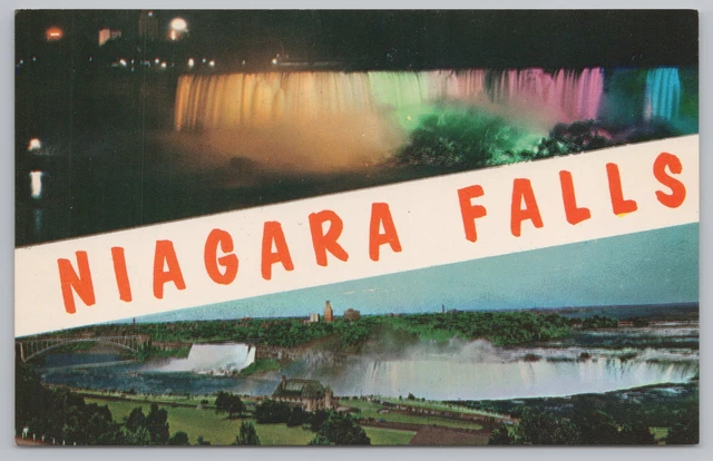 State View~2 Views of Niagara Falls New York~Vintage Postcard