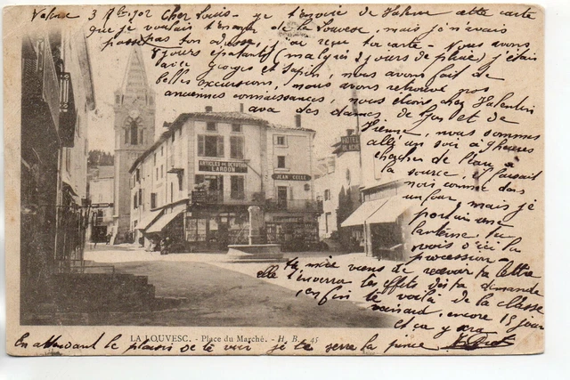 LA LOUVESC - Ardèche- CPA 07 - place du marché