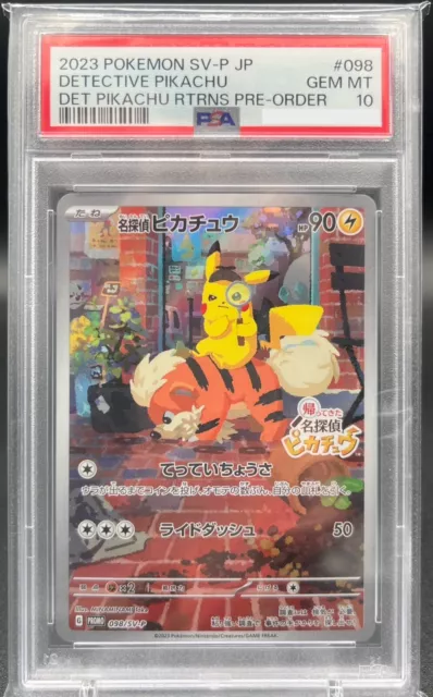 PSA 10 Detective Pikachu 098/SV-P Promo Full Art Japanese Pokemon Card 2023