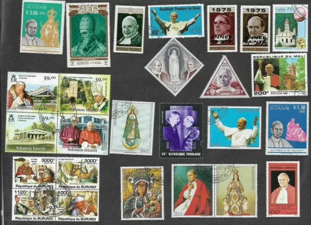 Popes on stamps 25 all different collection