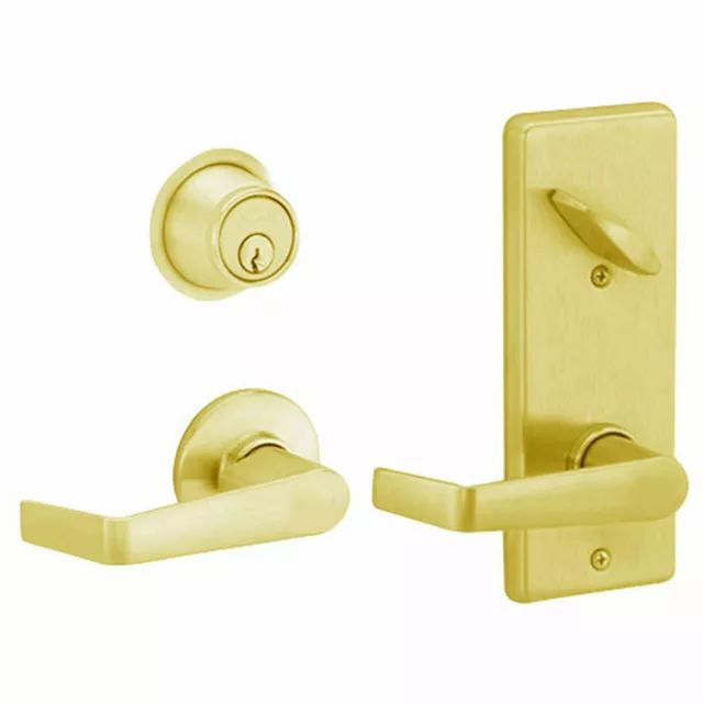 Schlage S200 Series, Interconnected Lock, Single Cylinder in Bright Brass Finish