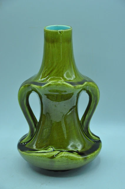 Ancien vase signé SARREGUEMINES collection céramique art nouveau 3