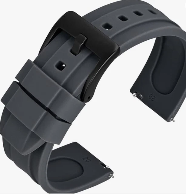 Cinturino in Silicone 20mm, cinturini di ricambio impermeabile a sgancio rapido