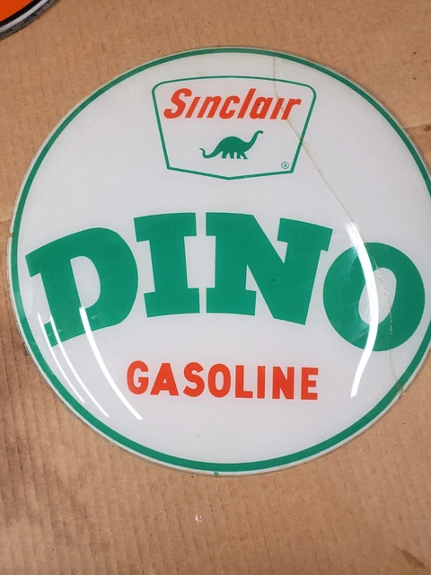 Vintage Original Sinclair Gas Pump Globe  Glass Lens 13.5