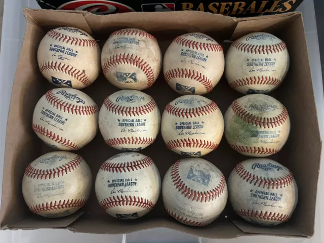12/Dozen Rawlings Official Southern League Mudded/Used Baseballs Don Mincher Pre