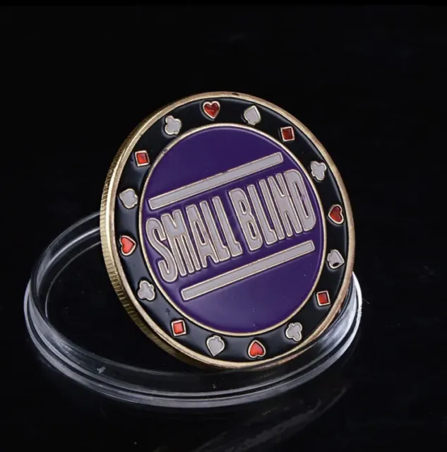 Small Blind Poker Card Guard Hand Protector Casino Token Lucky Coin