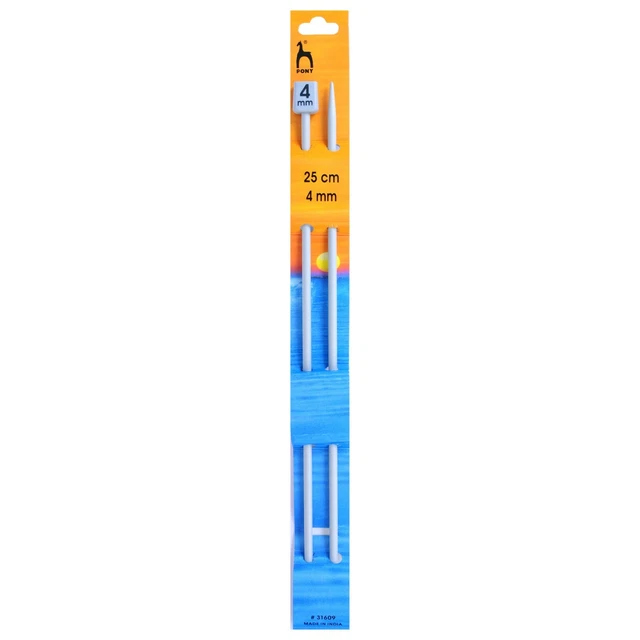 Agujas de tejer clásicas de un solo extremo pony de 4,00 mm - 25 cm - P31609 - CORREO GRATUITO