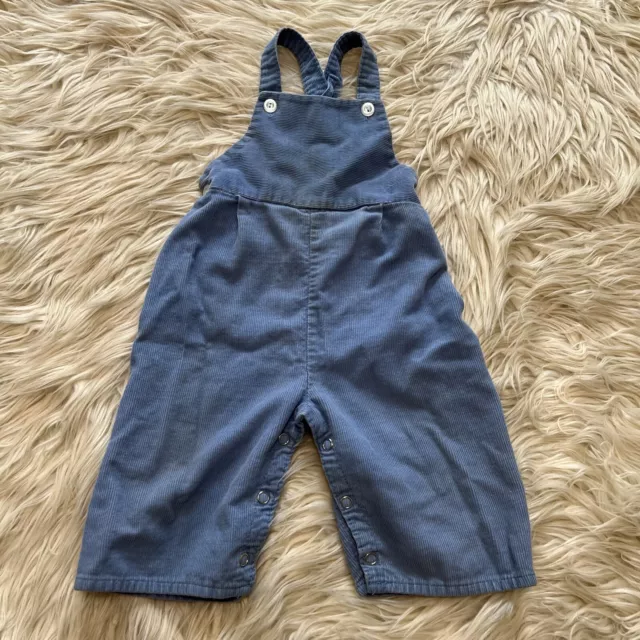 JCPenney ToddleTime Blue Corduroy Bin Overalls Jumper Button 9-12 Months