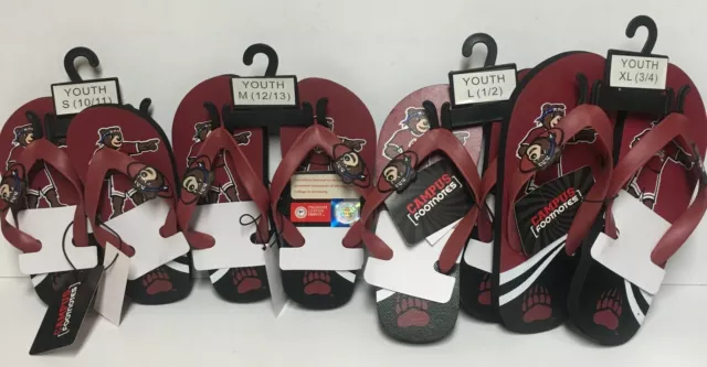 Montana Grizzlies Youth Flip Flops Sandals Shoes Various Sizes 2