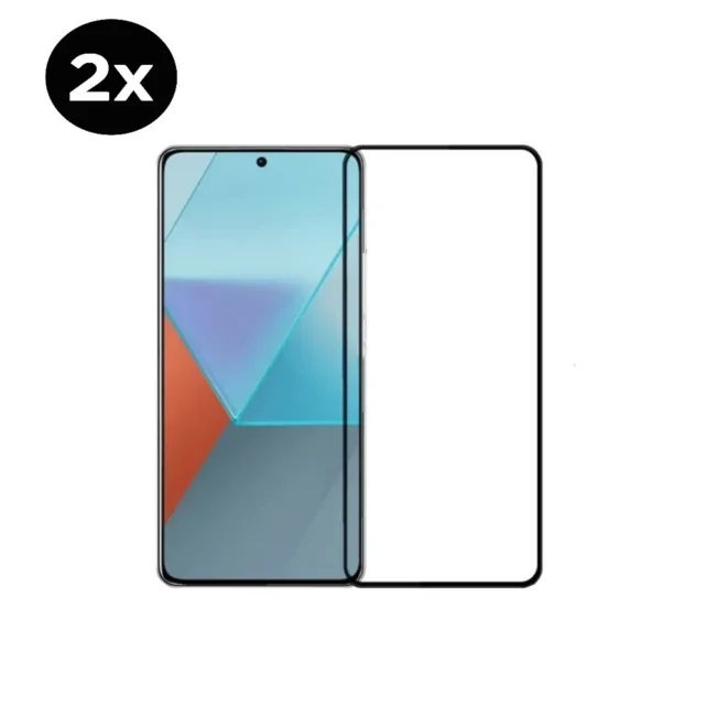 2x Schutzglas für Xiaomi Redmi Note  13 5G Full Cover Displayschutz