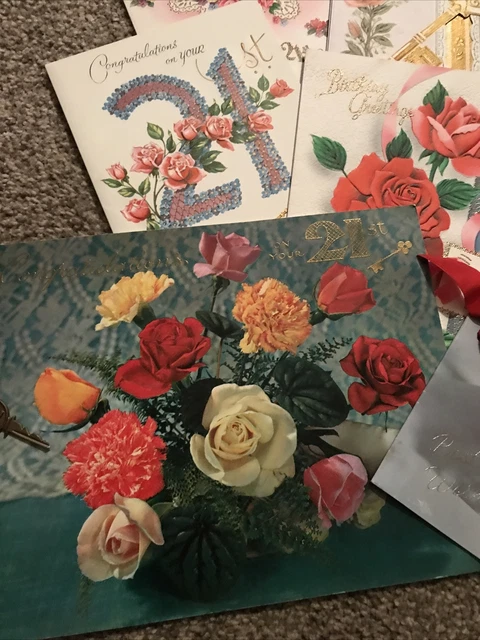 Vintage 21st Birthday Cards 1960s  Greetings Cards 25 in Collection Stationery 3