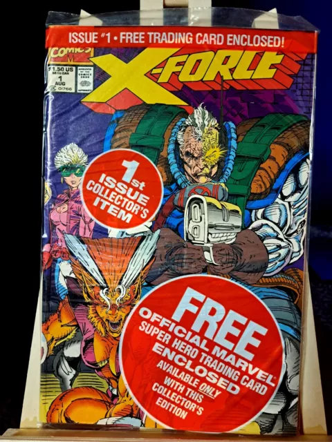 X-Force Issue #1 Sealed Comic Book With Trading Card - 1991 New Unopened