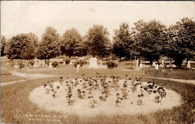 Cemetery View, HART, Michigan Real Photo Postcard