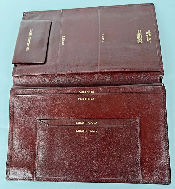 VINTAGE SAKS FIFTH Avenue Leather Passport Case Wallet Brown $65.00 ...