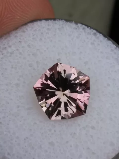 Natural Untreated Custom Cut Pentagon Light Pink Nigerian Tourmaline 4.45ct