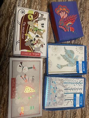 hallmark christmas cards lot ( 5 Boxes, 70 Cards Total) New, Sealed