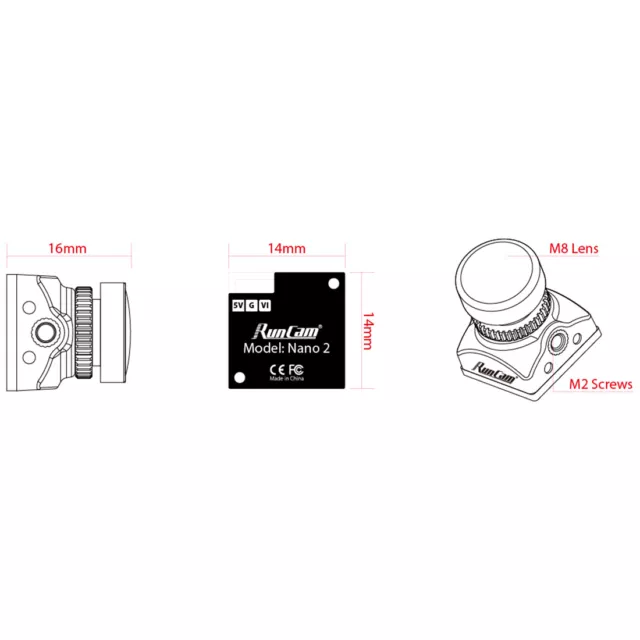 RunCam Nano2 Ultra Micro Kamera Swift Mini 1/3 700TVL CMOS PAL FPV Kamera 2