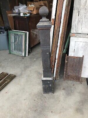 MAR Antique carved Victorian Newell Post For Stairway 55 X 7“ Square