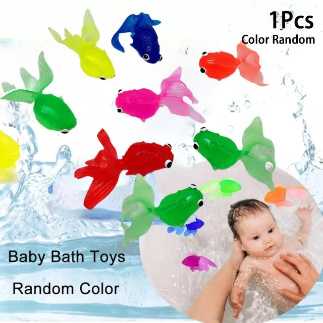 1x Soft Rubber Gold Fish Baby Bath Toys Durable Swimming Game Kids Gxpy 9CU1