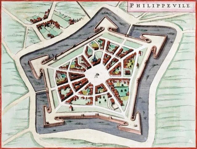 Reproduction plan ancien de Philippeville 1649