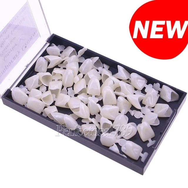 70Pcs Dental Temporary Crown Veneers Anteriors Front Methacrylate Resin Teeth