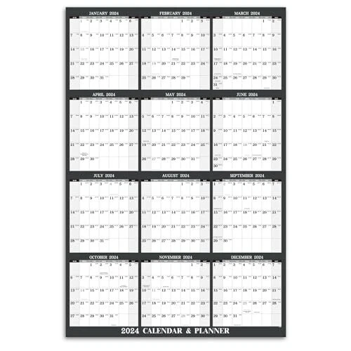 2024 YEARLY WALL Calendar 2024 Wall Calendar 34.8" x 22.8" Large Wall