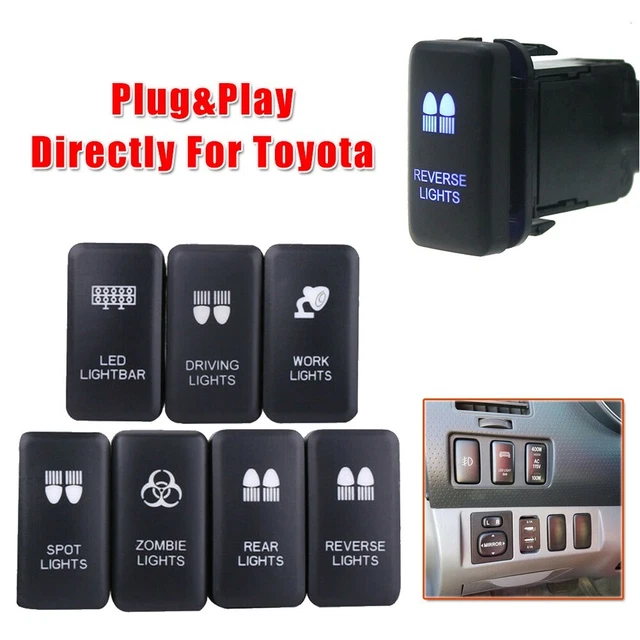 Waterproof Push Switch Dash Connector ON-OFF ABS Single Pole For Toyota