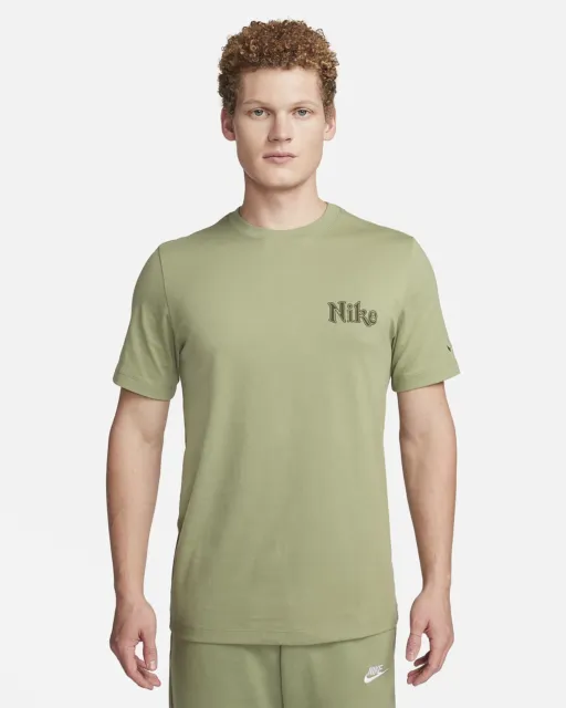 Nike Sportswear Mens Tee T Shirt - XXL - Sunrise Graphic - Olive - New - RRP $55