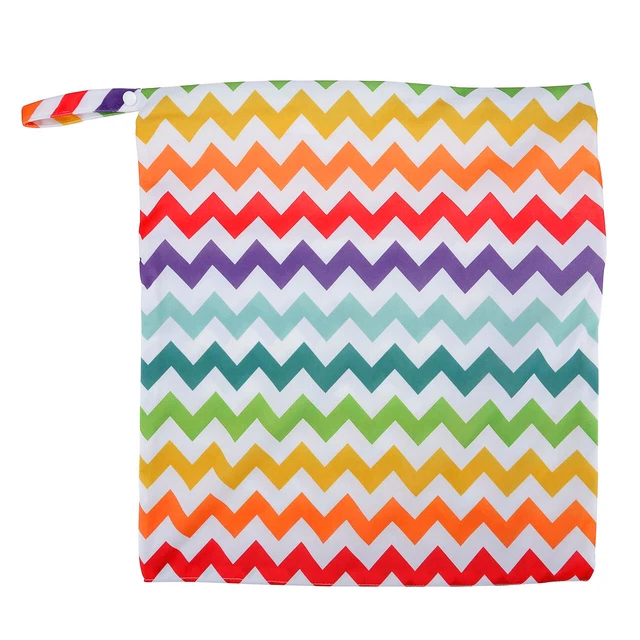 3 Sizes Waterproof Zipper Wet Dry Bag For Baby Infant Cloth Diaper Nappy Pouches 5