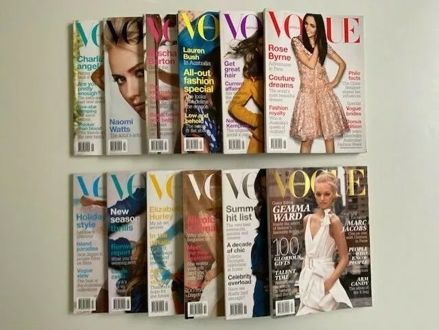 Vogue Australia Magazines 2005 12 Issues feat. Gemma Ward & Nicole Kidman
