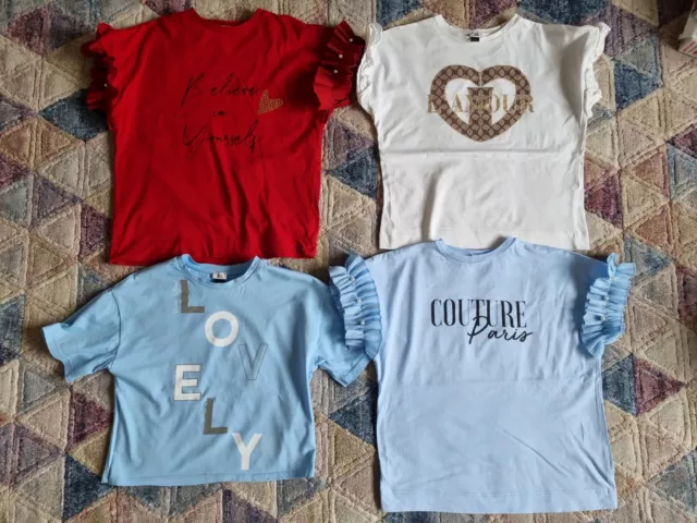 T-shirt bambina taglia 9-10 anni pacchetto top River Island