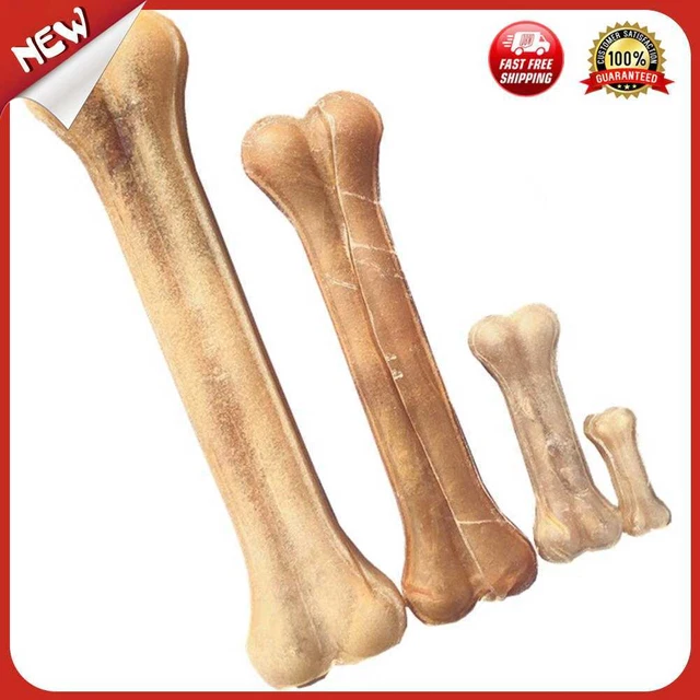 es Dog Toys Teethers Cowhide Leather Bone-shape Molar Teeth Clean Stick Food Tre