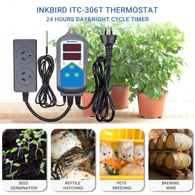 Inkbird Digital Temperature Controller Thermostat Pre-wired Only Heat 230V Seed 3