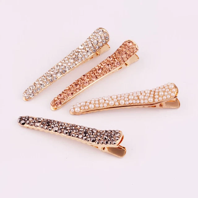 4 pz forcine per capelli cristallo artificiale clip donna strass barrette flash mancante