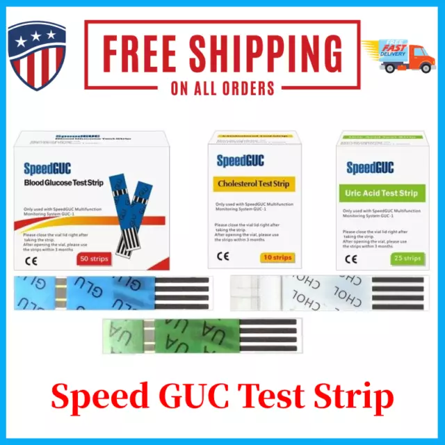 Speed GUC Uric Acid Test Strip Cholesterol Test Strip Blood Glucose Test Strips