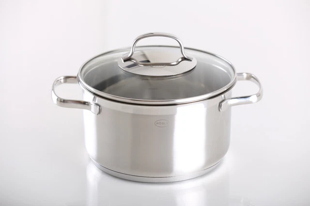 Rösle Kochtopf mit Glasdeckel "Style" 24 cm ca. 5,6 Liter Edelstahl 18/10