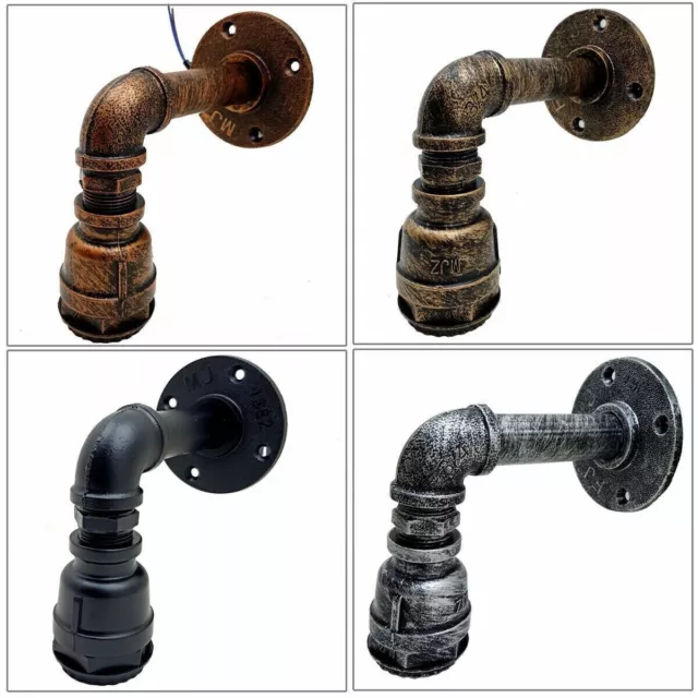 Vintage Industrial Wall Lamp Retro Rustic Water pipe Steampunk Wall Light