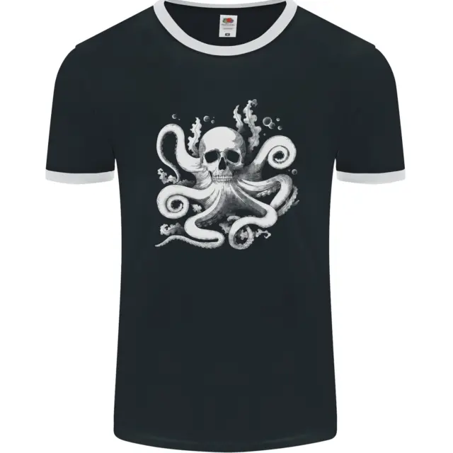 A Cthulhu Kraken Octopus Mythology Mens Ringer T-Shirt FotL
