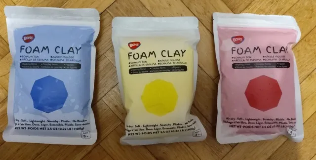 Pâte à Modeler Floam Clay Pour Enfants De + De 3 Ans/  3 Couleurs Primaires