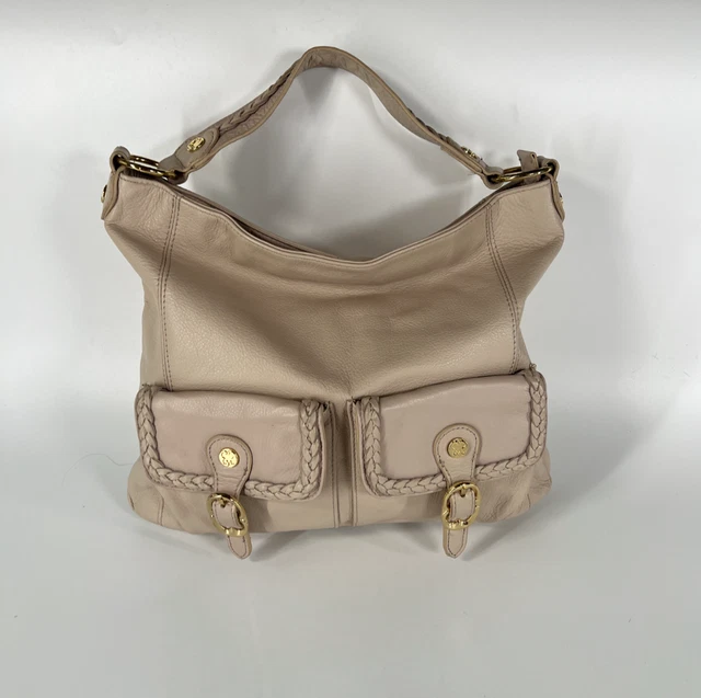 Emma Fox Handbag Womens Cream Shoulder Bag Tote Satchel Braided Pebbled Purse