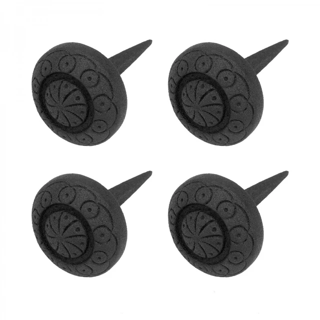 Black Iron Nails Round Clavos Decorative Wrought Iron Nails 3" X 2" Pack of 4