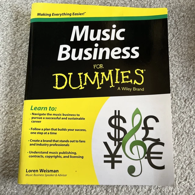 MUSIC BUSINESS FOR Dummies, A Wiley Brand! Good Condition EUR 1,17