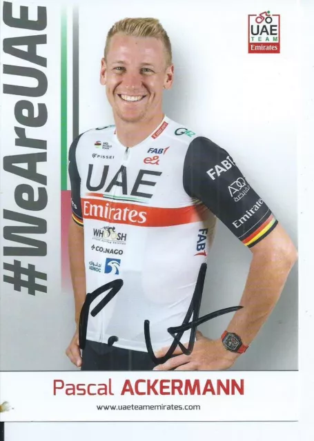 CYCLISME- CP  Autographe  de  PASCAL  ACKERMANN    team  UAE