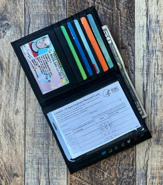 Men's Genuine Leather Bifold Wallet Hipster Credit Card ID Holder RFID Blocking