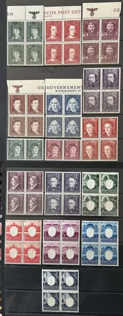 Germany: General Government 1942-1944 issues MNH