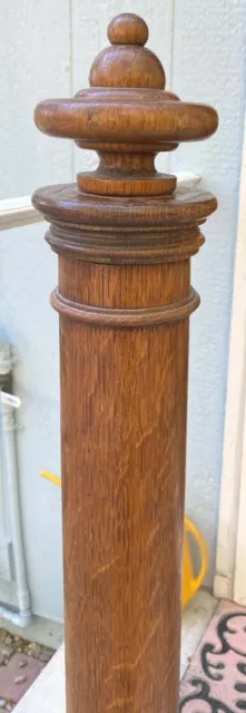 Antique Oak Column or Post, Quartersawn w/ Newel Cap Antique Oak Column or Post, Quartersawn w/ Newel Cap
