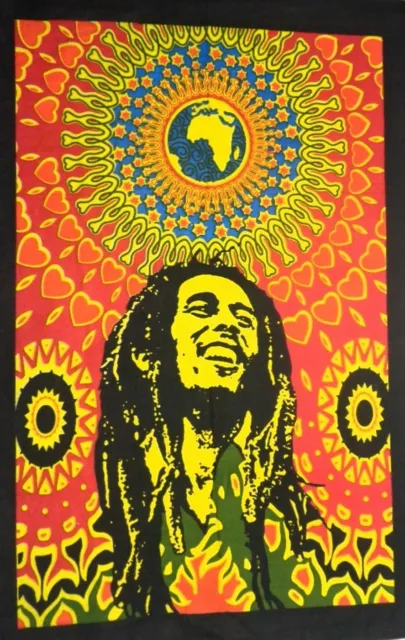 Bob Marley Cotton Handmade Hippie Indian Wall Hanging Tapestry Boho Throw Poster