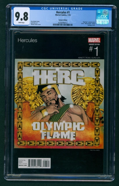 Hercules #1 (2016) Hip Hop Variant CGC 9.8 White! Lil B Homage! Theotis Jones!